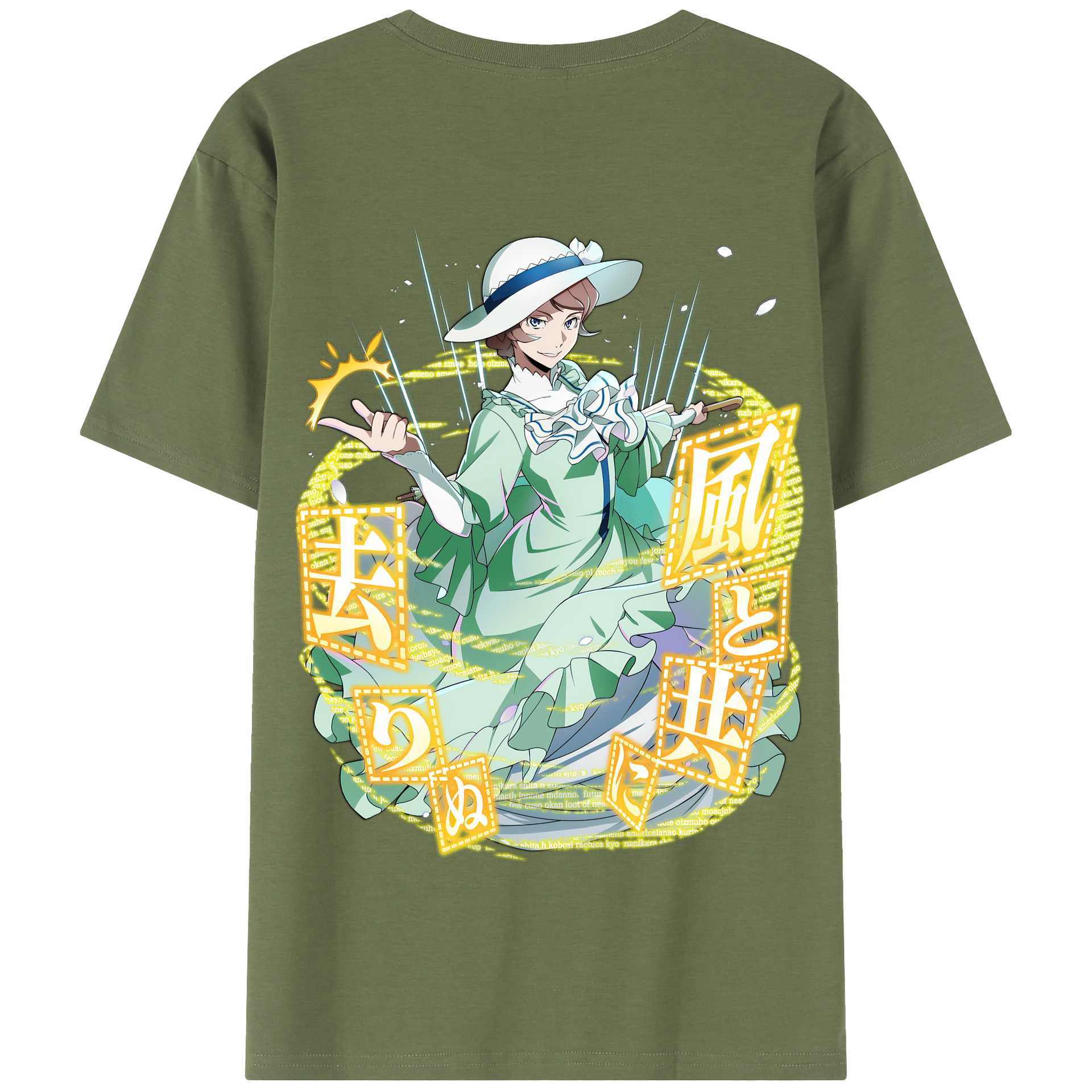 （画像用） 文豪ストレイドッグス Bungo Stray Dogs 綿100％半袖Tシャツ（背面プリント）